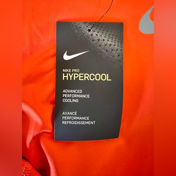 NWT Nike Pro Hyper Cool Women’s Training   Tights Orange Capri Leggings Sz Small - Picture 5 of 6